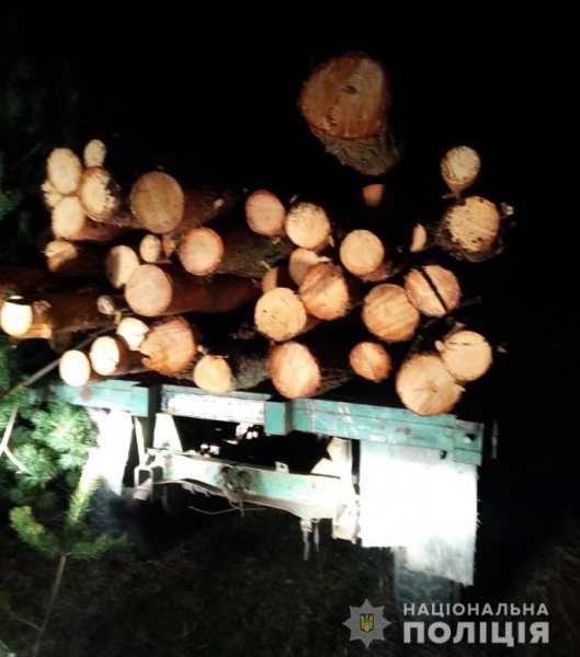 Вантажівка та трактор з деревиною: у Ковельському районі поліція з’ясовує факт незаконної порубки лісу 