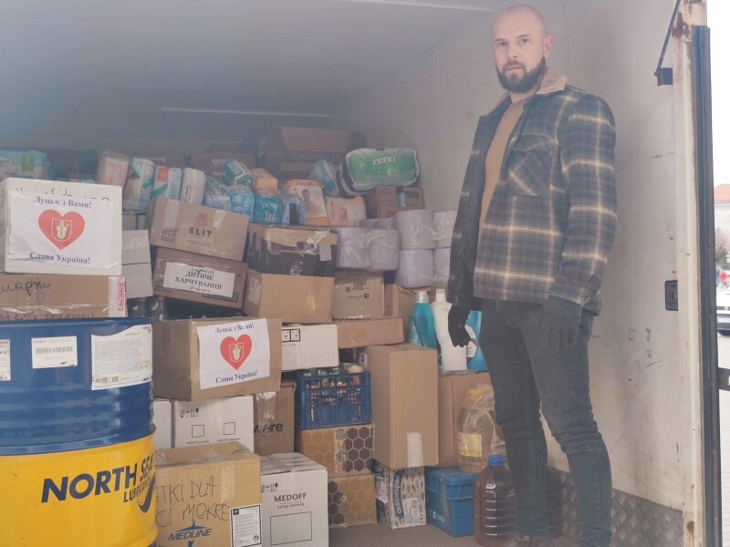Луцький центральний пункт допомоги відправив гуманітарний вантаж громадам Київської області