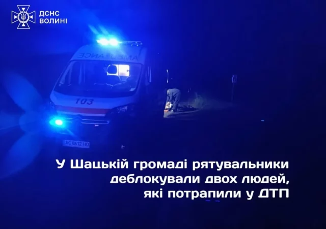 Між Підмановим та Заліссям рятувальники деблокували постраждалих у ДТП