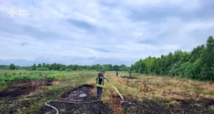 На Камінь-Каширщині локалізували пожежу торфовища біля Любешева