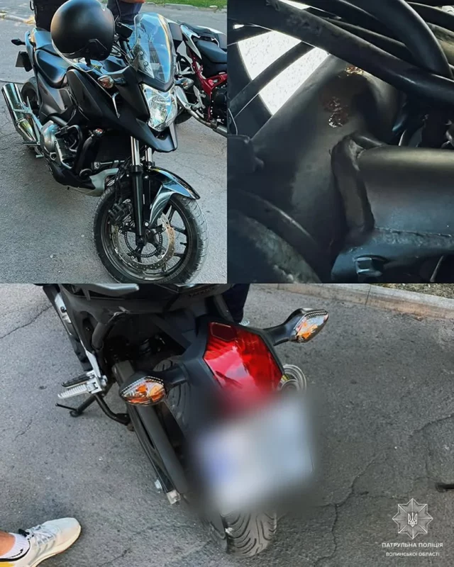 У Ковелі мотопатруль зупинив мотоцикл із підробленим VIN-номером