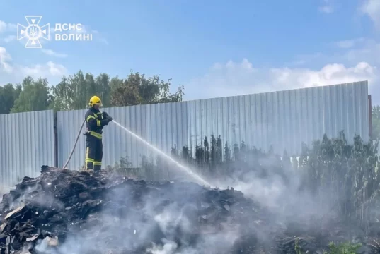 У Полонці вогонь від сміття ледь не перекинувся на господарську споруду