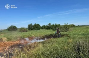 Поблизу Костюхнівки на Волині гасять пожежу торфовища
