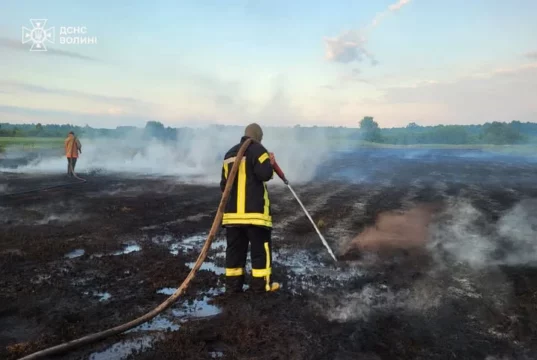 Поблизу Ржищева понад тиждень гасять пожежу на торфовищі