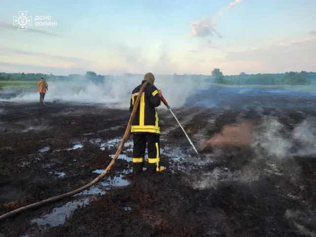 Поблизу Ржищева понад тиждень гасять пожежу на торфовищі