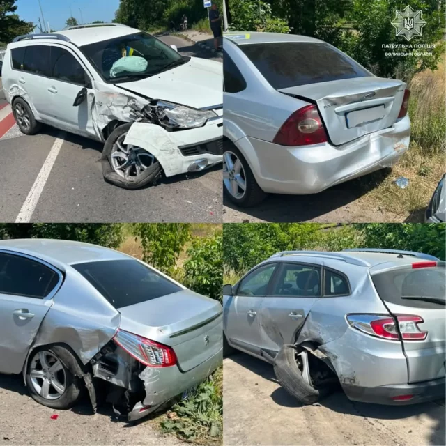 У Луцьку нетверезий водій Citroen пошкодив чотири припарковані авто