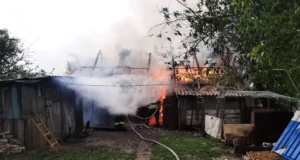 На Волині рятувальники ліквідували пожежу та врятували жінку