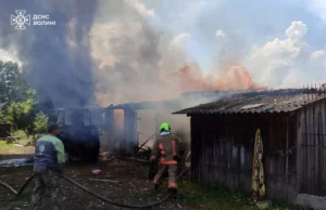 У селі Миловань Ковельського району загорілася господарська споруда