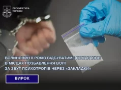 Ковельчанина засудили до 8 років ув’язнення за збут психотропів через «закладки» Ковельчанина засудили до 8 років ув’язнення за збут психотропів через «закладки»