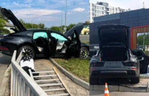 (Українська) У Луцьку водій Porsche в’їхав у огородження на вулиці Шевченка У Луцьку водій Porsche в'їхав у огородження на вулиці Шевченка