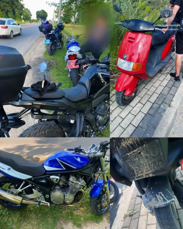 image Поблизу Луцька виявили двох порушників на мопеді та мотоциклі