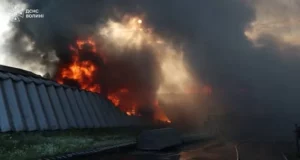 У Голишеві Луцького району загорілася складська будівля