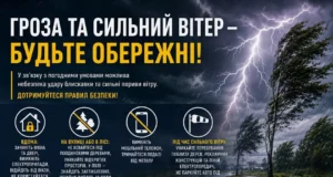 На Ковельщині грози, шквали та зливи: рятувальники просять обережності