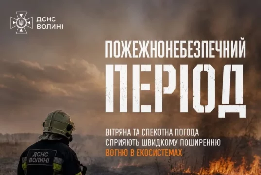 На Волині утримується високий рівень пожежної небезпеки
