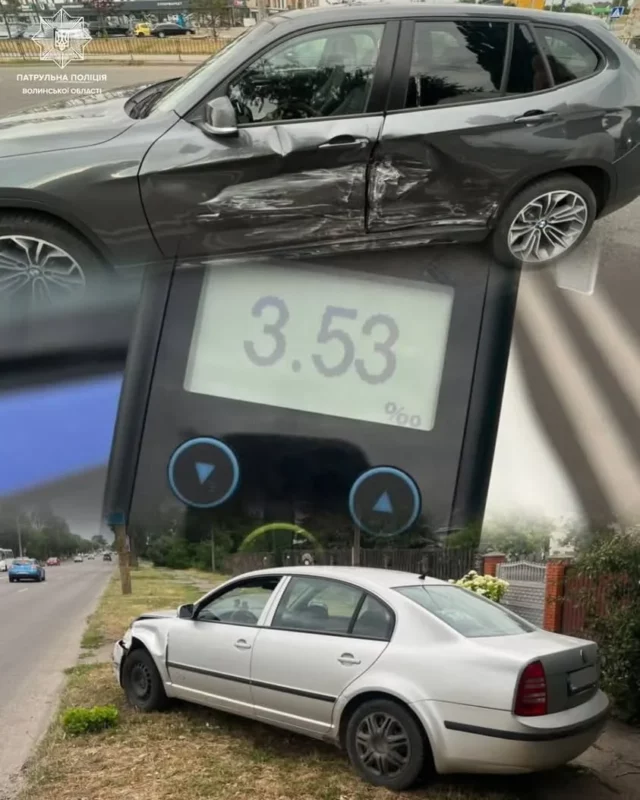 У Луцьку нетверезий водій Skoda спричинив ДТП з BMW