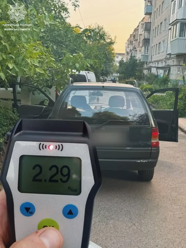image У Луцьку виявили нетверезого водія Opel з 2,29 проміле