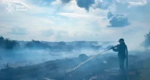 На Волині рятувальники ліквідували кілька займань сухої трави та чагарників