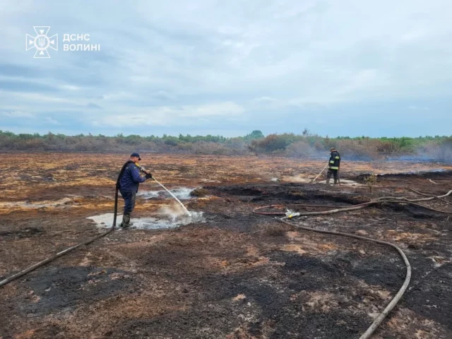 На Волині гасять торф’яні пожежі у трьох районах області