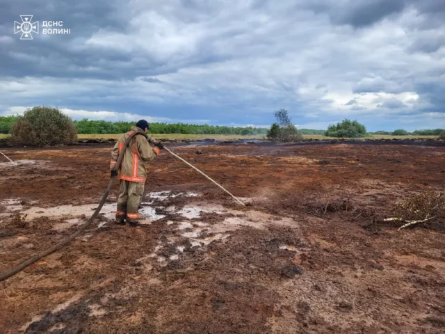 На Волині рятувальники гасять торф’яні пожежі у трьох районах