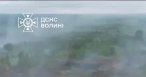 Поблизу села Тойкут у Ковельському районі триває гасіння торф’яної пожежі