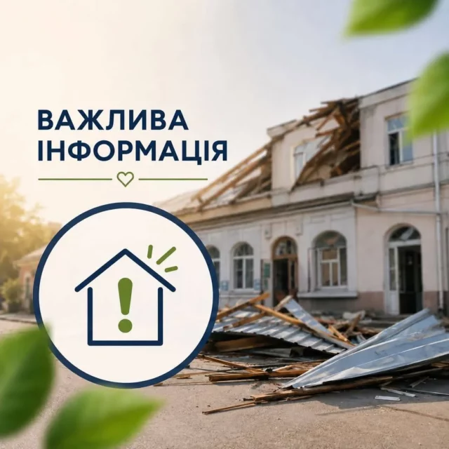 image У Торчині після буревію з даху магазину зірвало конструкцію