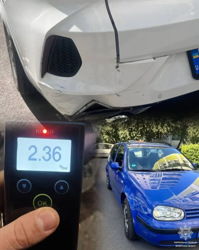 image У Луцьку нетверезий водій Volkswagen в’їхав у припаркований Chery