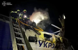 На Волині через російський удар загорівся тепловоз