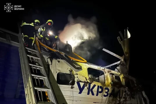 На Волині через російський удар загорівся тепловоз