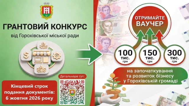 У Горохівській громаді оголосили конкурс ваучерної підтримки бізнесу