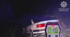 Поблизу Луцька нетверезий водій Audi з’їхав у кювет