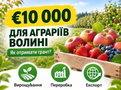 До €10 000 для аграріїв Волині: стартував грантовий відбір До €10 000 для аграріїв Волині: стартував грантовий відбір