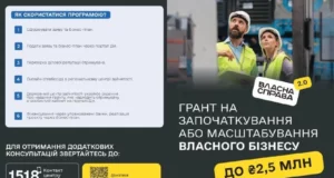 Грант "Власна справа 2.0": до 2,5 млн грн на відкриття чи розвиток бізнесу