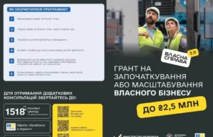 Грант "Власна справа 2.0": до 2,5 млн грн на відкриття чи розвиток бізнесу