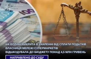 Власниця мережі супермаркетів на Волині відшкодувала понад 4,5 млн грн несплачених податків